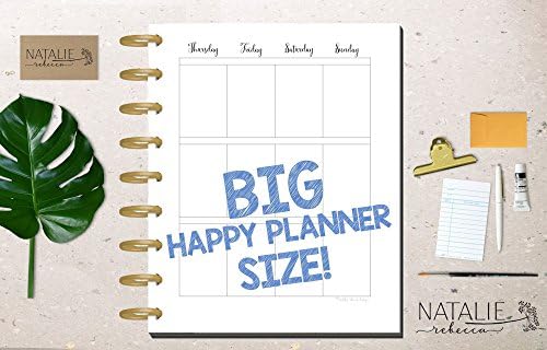 Printed Calendar Inserts for BIG Happy Planner, MAY JUNE 2016, Create 365 Planner Pages