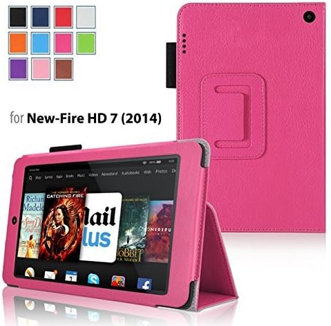 Case for Fire HD 7 - Elsse Premium Folio Case with Stand for Fire HD 7 (Oct, 2014 Release) - Hot Pink