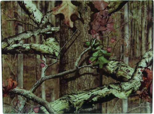 River's Edge 743 Tempered Glass Cutting Board with Mossy Oak Infinity Camo Design- (Camo, 16-Inchx12-Inchx.5-Inch)