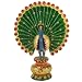 Wooden Carved Birds: Hand-painted Wooden Peacock, Home Decor From India