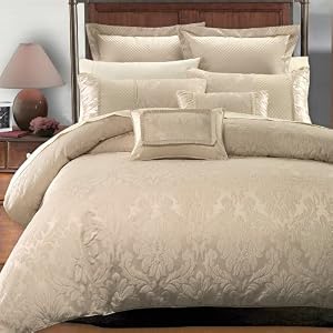 7PC- King/Cal-King Sara Jacquard Duvet Cover Set By Hotel Collection
