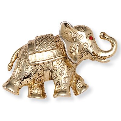 Crystal Elephant Pin