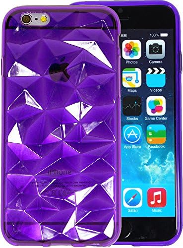 iPhone6 Case, Apple iPhone 6 Crystal Jelly , Mobile Soft Crystal Jelly Case - Retail Packaging (Violet)