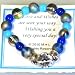 Beaded Birthday Stretch Bracelet - Blue Flower Child