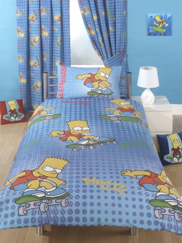 Bart Simpson COOL DUDE single bed duvet cover bedding set