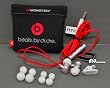 Genuine Monster Beats Audio Headphone w/ mic, playback remotes - original HTC Sensation earphone in White/Red finish