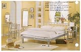 Contemporary silver platform bedroom set