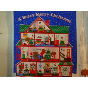 BEARY MERRY CHRISTMAS Advent Calendar Fabric Panel MOVE THE LITTLE BEAR EACH DAY UNTIL CHRISTMAS Vintage 27