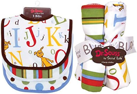 Dr. Seuss ABC 3 Pack Bib & Burp Cloth Set