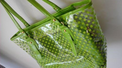 Sunshine Tour Women's Casual Polka Dot Clear Tote Bag Transparent Beach Bag Shoulder Bag