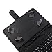 (Not for Pixi 7) Universal Pu Leather Folding Folio Case Cover with Keyboard (8kbl) for Alcatel Onetouch POP 7s , POP 8 , POP 7 , T10, Evo 7 , Evo 7 Hd , Tab 8 Hd, Tab 7 , Tab 7 Hd/ Alcatel One Touch Evo 8hd 8 Inch (Black Keyboard Case)