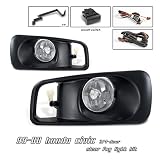 99-00 (1999 to 2000) HONDA CIVIC DX EX LX SI 2/3/4DR CRYSTAL CLEAR LENSE FOG LIGHT LAMP