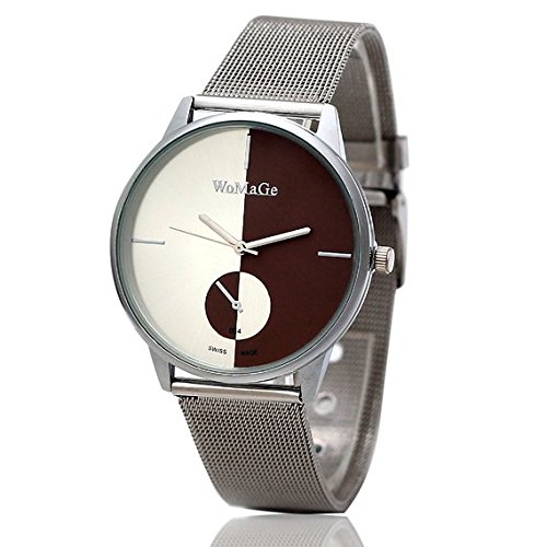 BESSKY Casual Classic Mens Stainless Steel Mesh Quartz Wrist Watch