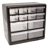 HOMAK HA01012001 12-Drawer Plastic Parts Organizer