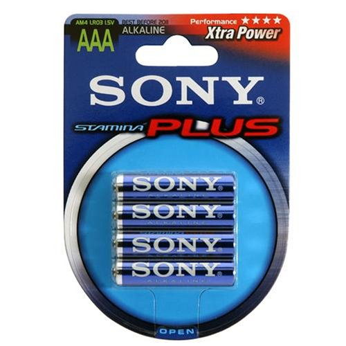 Sony AM4-B4A Stamina Plus Alkaline batteries - Size AAA - 4pk