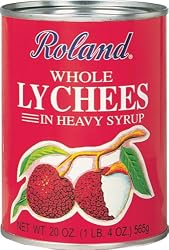 Roland Whole Lychees in Heavy Syrup, 20-Ounce Tins (Pack of 24)