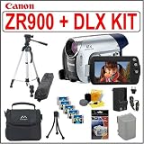 Canon ZR900 MiniDV Camcorder w/ Deluxe Accessory Kit Bundle