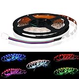 Lighting EVER® Flexible RGB LED Strips, Multi Color Light Strip, LED Ribbon Lights, Non Waterproof, Ultimate DIY Lighting, Pack of 16.4ft/5m