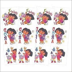 12 Dora the Explorer Temporary Tattoos