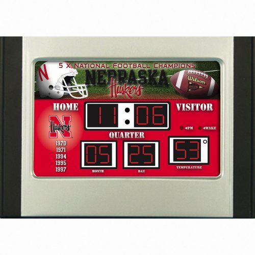 Nebraska Huskers Scoreboard Desk Alarm Clock