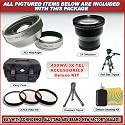 Accessory Kit + 3x Lens for Konika Minolta Dimage Z1 Z2
