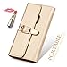 iPhone 7 Case, iPhone 7 Cover, Homelove PU Leather Lady Wallet Top-handle Purse with Gold Chains Card Cash Slots Holder for iPhone 7 Gold