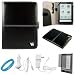 Black Protective Leather Portfolio Case with Accessory Slots for Sony PRS 650 Touch Edition Wireless e-Reader + INCLUDES!!! Clear Screen Protector for SONY PRS650 Touch Edition 6 inch Display Screen + INCLUDES!!! White Rapid Travel Wall Charger with IC Chip + INCLUDES!!! White Rapid Car Charger + SumacLife TM Wisdom Courage Wristband