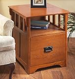 Mission - style End Table / File Cabinet