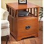 Mission - style End Table / File Cabinet