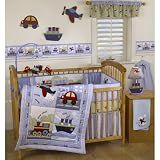 Bedtime Originals Travel Time 4-Piece Baby Crib Bedding Set , Blue