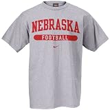 Nike Nebraska Cornhuskers Ash Football T-shirt