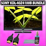 Sony Bravia Z KDL-40Z4100B 40in. 1080P HD LCD TV Black and Accessory Outfit With 3 Year Extended