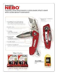 Nebo Folding Lock-Back Blade & Lock-Blade Utility Knife with Light