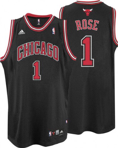 Derrick Rose Jersey: adidas Black Swingman #1 Chicago Bulls Jersey