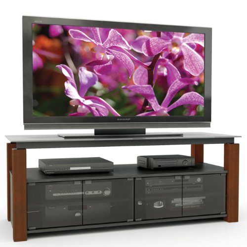 Sonax BL-6600 Berlin 60-Inch TV Bench with Solid Wood Uprights On Sale