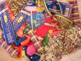 Party-Deko-Set, Ballons, Girlanden, Konfetti, Luftschlangen, Wunderkerzen