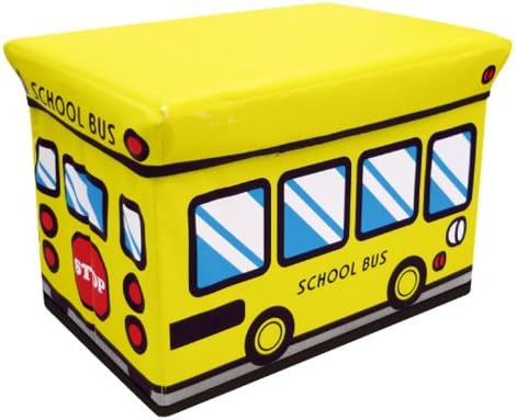 Storage box stool mini-size school bus (japan import)