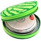 Cute Design Football, Watermelon, Baskeball, Tire and Hamburger Shape CD Storage Case Bag (Watermelon)