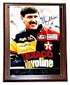AUTOGRAPHED Davey Allison #28 Texaco Havoline Racing (1961-1993) 8X10 Glossy NASCAR Photo on Wooden 11X13 Plaque with COA
