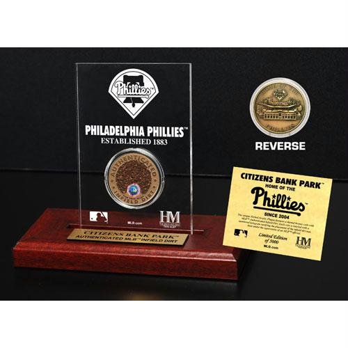 Highland Mint MLB Philadelphia Phillies Citizens Bank Park Infield Dirt Coin Etched Acrylic