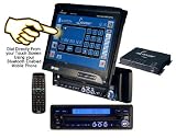 LANZAR SDBT76N Motorized Touch Screen 7'' LCD In-Dash Monitor w/ DVD Player/ AM/ FM & Bluetooth