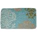 Blue and Natural Decorative Heavy Duty Coir Doormat, Design 2