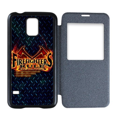 Generic Custom Unique Otterbox You Deserve--American Flag Firefighter Emblem in Flames Fire Rescue Symbol Plastic Back Flip Case Cover for SamsungGalaxyS5