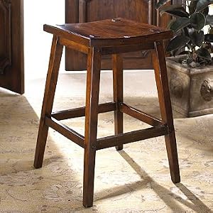 Pastoral Wooden Bar Stool - Counter (24"H seat) - Frontgate