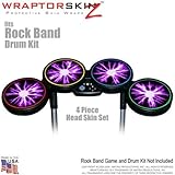 Lightning Purple Skin by WraptorSkinz fits Rock Band Drum Set for Nintendo  ....