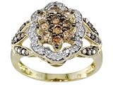 10KT 1.00CTW CHOCOLATE AND WHITE DIAMOND RING