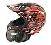 Adult Motocross Helmet & Goggles ATV Dirt Bike Motorcycle Red