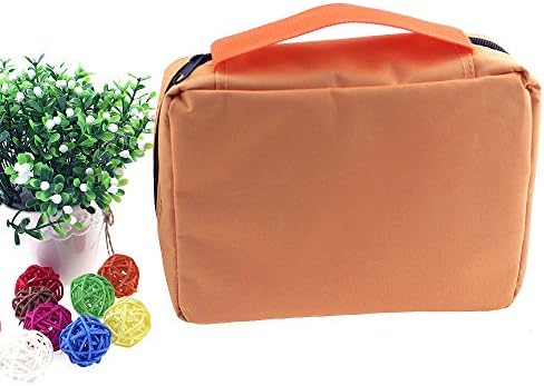 Travel Toiletry Wash Cosmetic Makeup Storage Case Hanging Organizer Bag Holder (Orange)