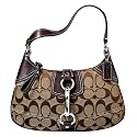 AUTHENTIC HAMPTONS SIGNATURE MAHOGANY SMALL HOBO 10283 (Dark Brown, Petite)
