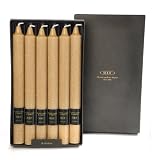Root Candles Unscented Timberline Arista Dinner Candles, 9-Inch Tall, Box of 12, Beeswax